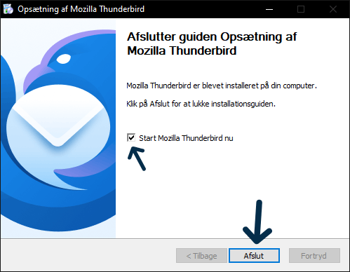 Installation og opsætning af Mozilla Thunderbird
